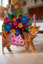 Load image into Gallery viewer, Tiger Parade die-cut Greetings Card
