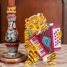 Load image into Gallery viewer, Rocking Tiger die-cut Greetings Card
