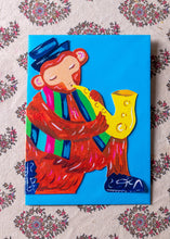 Load image into Gallery viewer, Rocking Monkey die-cut Greetings Card
