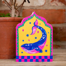 Load image into Gallery viewer, Dancing Whale Arch die-cut Greetings Card
