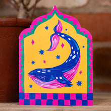 Load image into Gallery viewer, Dancing Whale Arch die-cut Greetings Card
