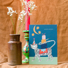 Load image into Gallery viewer, Magical White Tiger Birthday Greetings Card
