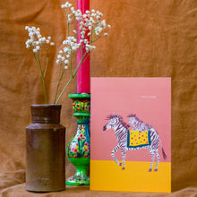 Load image into Gallery viewer, Zebra and Foal New Baby Greetings Card
