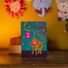 Load image into Gallery viewer, Age 2 Party Tiger Children&#39;s Birthday Greetings Card
