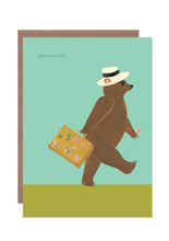 Load image into Gallery viewer, Bon Voyage Bear greetings card
