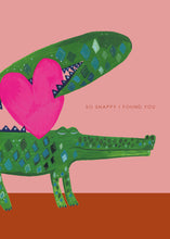 Load image into Gallery viewer, Croco With Heart Greetings Card
