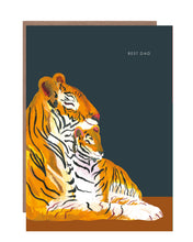 Load image into Gallery viewer, Dad Tiger and cub Card
