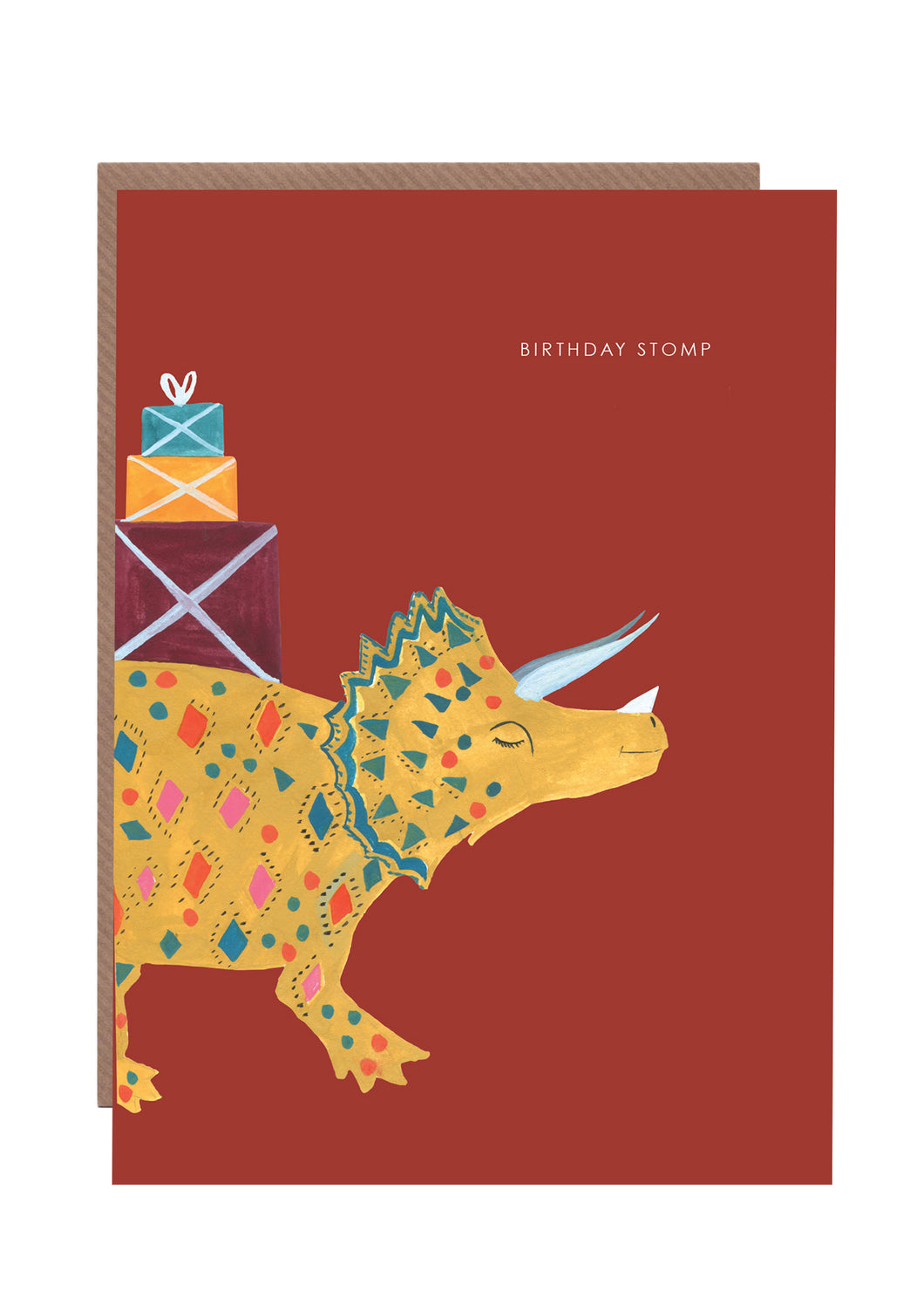 Dinosaur Stomp birthday card