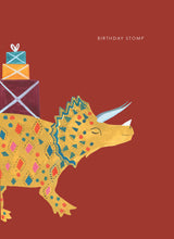 Load image into Gallery viewer, Dinosaur Stomp birthday card
