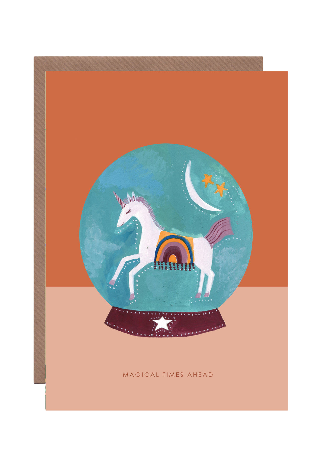 Globe Magical Unicorn greetings card