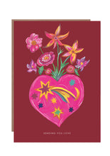 Load image into Gallery viewer, Heart Cosmic Vase Greetings Card
