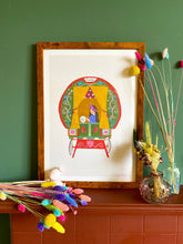 Load image into Gallery viewer, Gypsy Fortune Teller Wagon A3 Print

