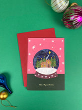 Load image into Gallery viewer, Magical Home Snow Globe Christmas Card

