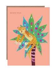 Load image into Gallery viewer, Leopard in Tree Birthday Greetings Card
