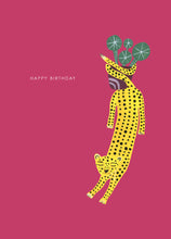 Load image into Gallery viewer, Lying Leopard birthday card
