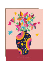 Load image into Gallery viewer, Magical Flower Moon Vase Greetings Card
