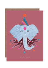 Load image into Gallery viewer, Magic Party Elephant Birthday Greetings Card

