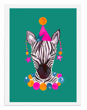 Load image into Gallery viewer, Magical Party Zebra A3 Print
