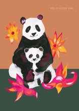 Load image into Gallery viewer, Panda and cub New Baby card
