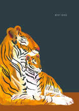 Load image into Gallery viewer, Dad Tiger and cub Card
