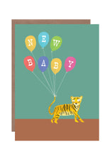 Load image into Gallery viewer, Tiger new baby card
