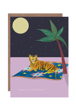 Load image into Gallery viewer, &#39;Tiger on Magic Carpet&#39; Birthday Greetings Card
