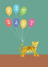 Load image into Gallery viewer, Tiger new baby card
