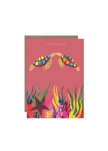 Load image into Gallery viewer, Turtles Coral Reef anniversary card
