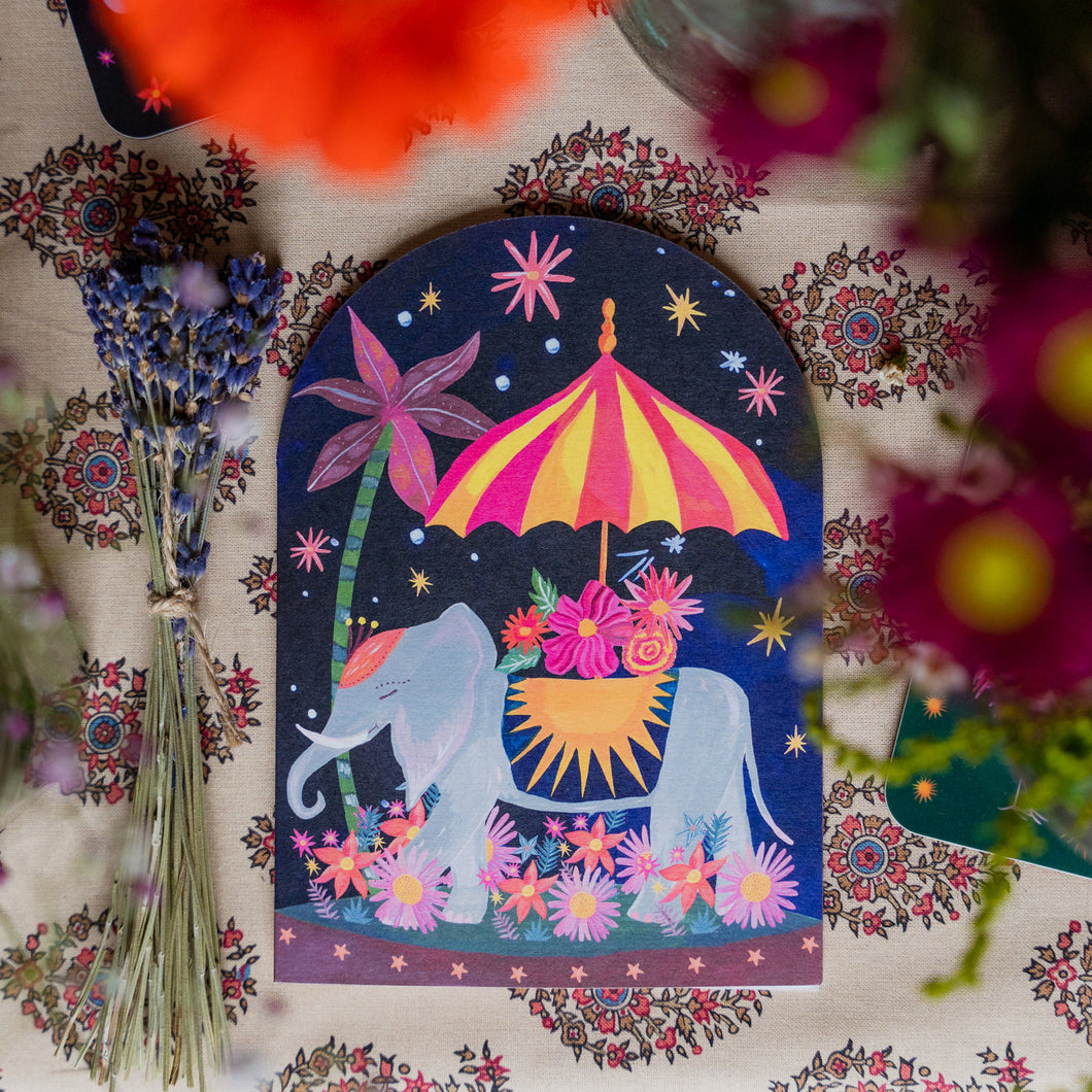 Elephant Parade Bell Jar greetings card