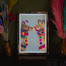 Load image into Gallery viewer, Decorative Llamas In Love A3 Print
