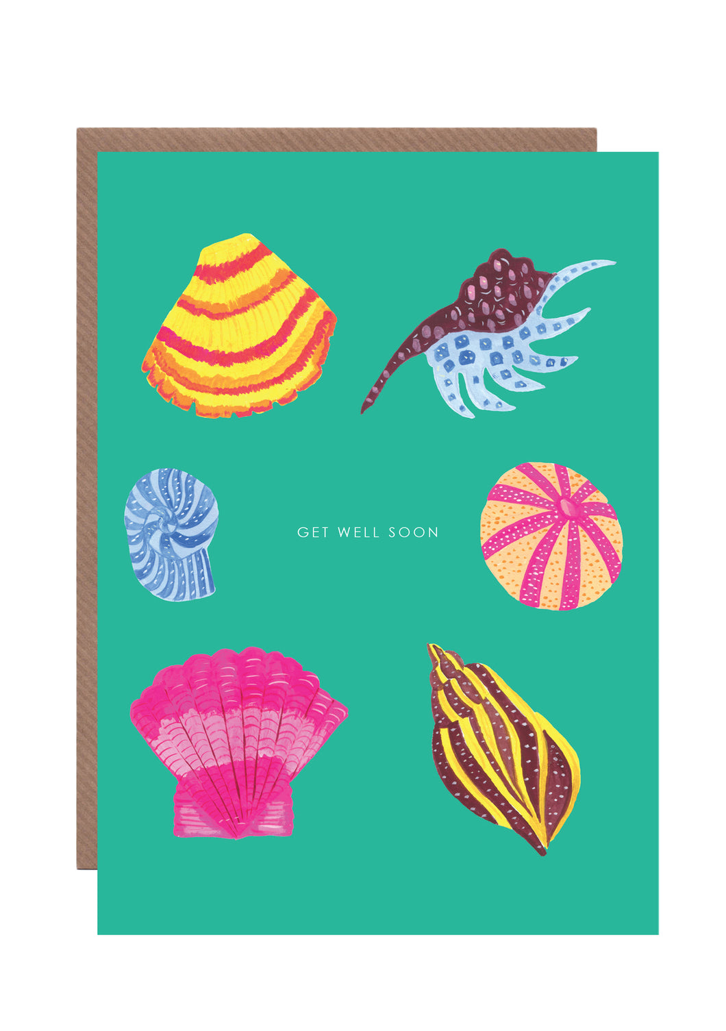 Sea Shells Get Well Soon greetings card