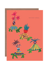 Load image into Gallery viewer, Tortoise Botanical Parade birthday card
