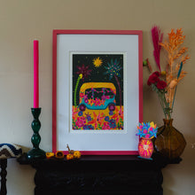 Load image into Gallery viewer, Sunshine Botanical Tuk Tuk A3 Art Print
