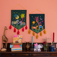 Load image into Gallery viewer, Elephant and Zebra Magical Wall Hanging
