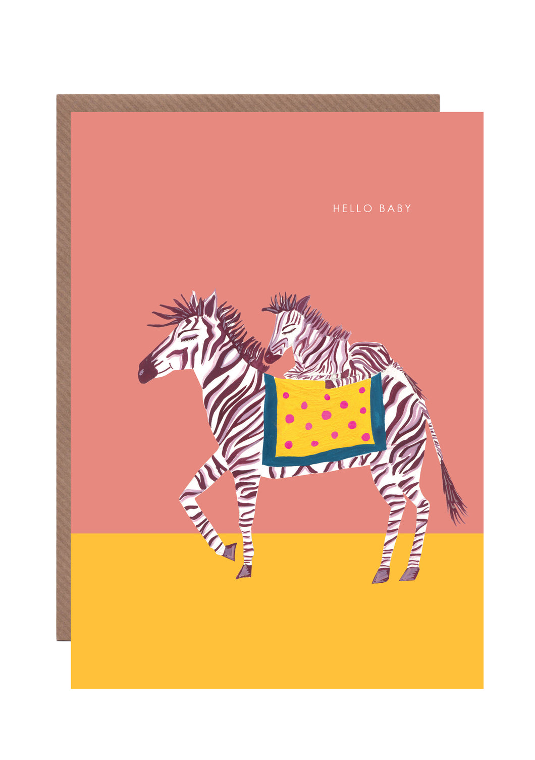 Zebra and Foal New Baby Greetings Card